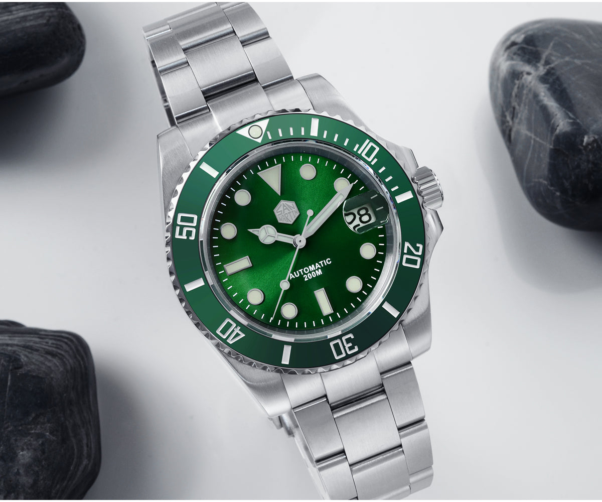 San Martin 40.5mm Water Ghost V3 Sub Diver Luxury Men's NH35 Automatic Mechanical Business Wristwatches Sapphire 20Bar Watch The Clothing Company Sydney