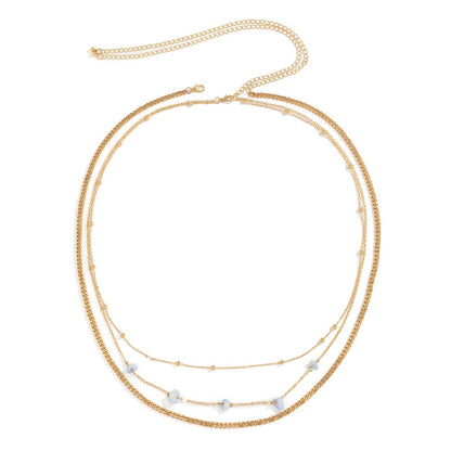 Cosysail 2Pcs/Set Simple Bead Waist Chain Punk Natural stone Thick Chain Belly Chain Beach Summer Holiday Gift The Clothing Company Sydney