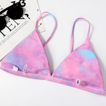 2 Piece Bikini Micro Women's Swimsuit Tie Dye Mini Thong Bikinis Set Brazilian Swimming Swimwear Bathing Suit The Clothing Company Sydney