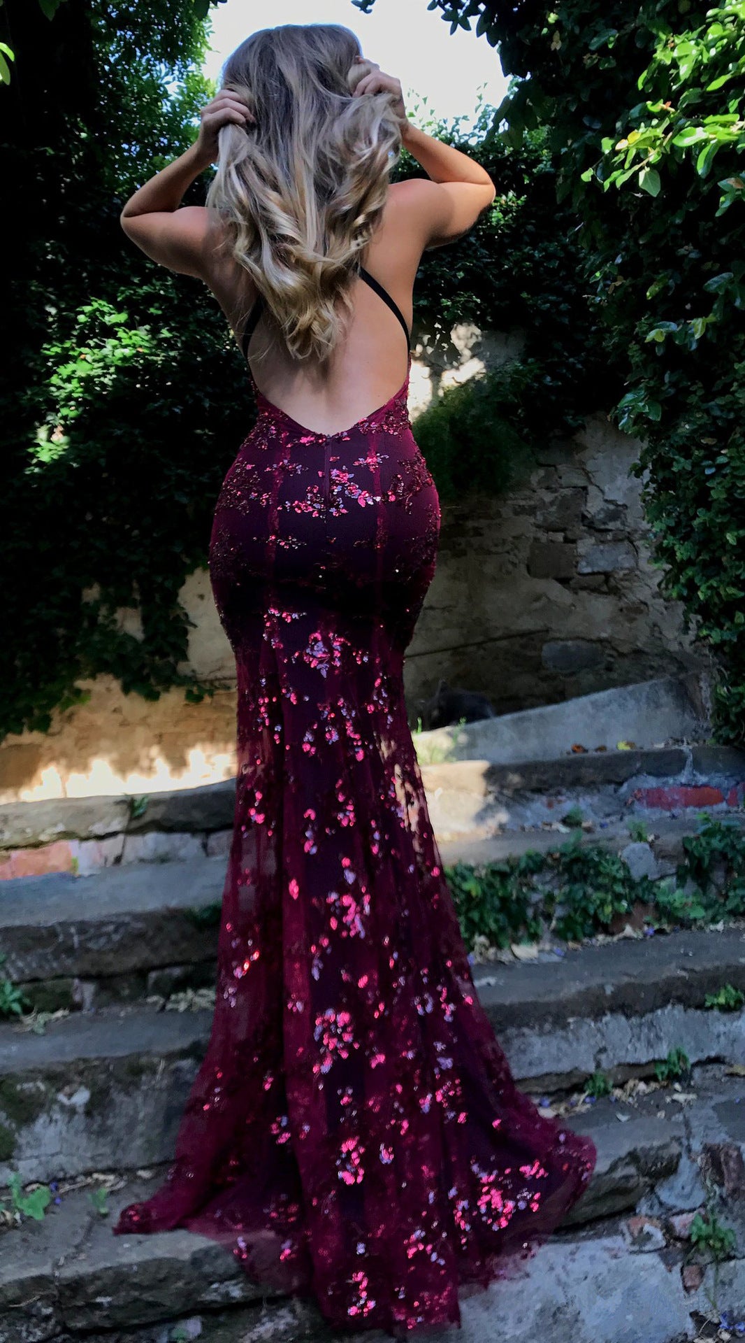Cosy Dress Latest Party Cocktai Prom V-Neck Backless Spaghetti Strap Sleeveless Sequined Wedding Maxi Formal The Clothing Company Sydney