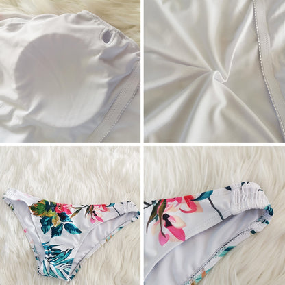 Long Sleeve Swimsuit Floral Print Bikini Bathing Suit Tankini Set Two-Piece Suits Swimwear  Bikini Set The Clothing Company Sydney