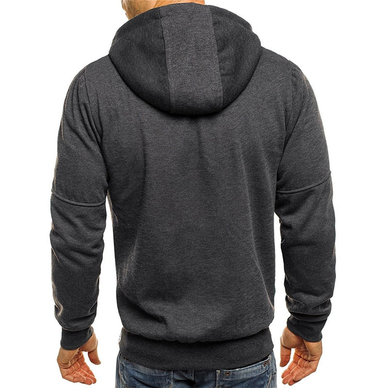Men's Casual Hoodies Zipper Fashion Hooded Jacket Brand Solid Color Hoodie Sweatshirt The Clothing Company Sydney