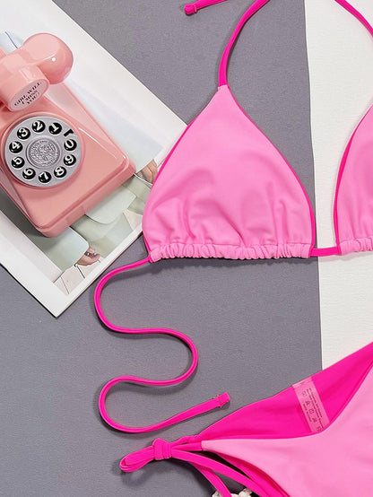 Leopard Micro Bikini Women's Swimsuit Swimwear Thong Bikinis Set Brazilian Halter Beach Wear Lace Up Bathing Suit The Clothing Company Sydney