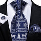 3 Piece Classic 100% Silk Men's Ties 8cm Blue Plaid Dot Striped Business Necktie Handkerchief Wedding Party Tie Set The Clothing Company Sydney