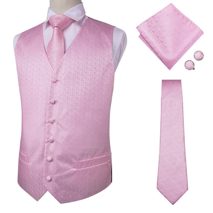 4Piece Mens Vest for Suit Luxury Paisley Floral Plaid Suit Silk Vest and Tie Set Blue Gold Red Sliver Wedding Vest The Clothing Company Sydney