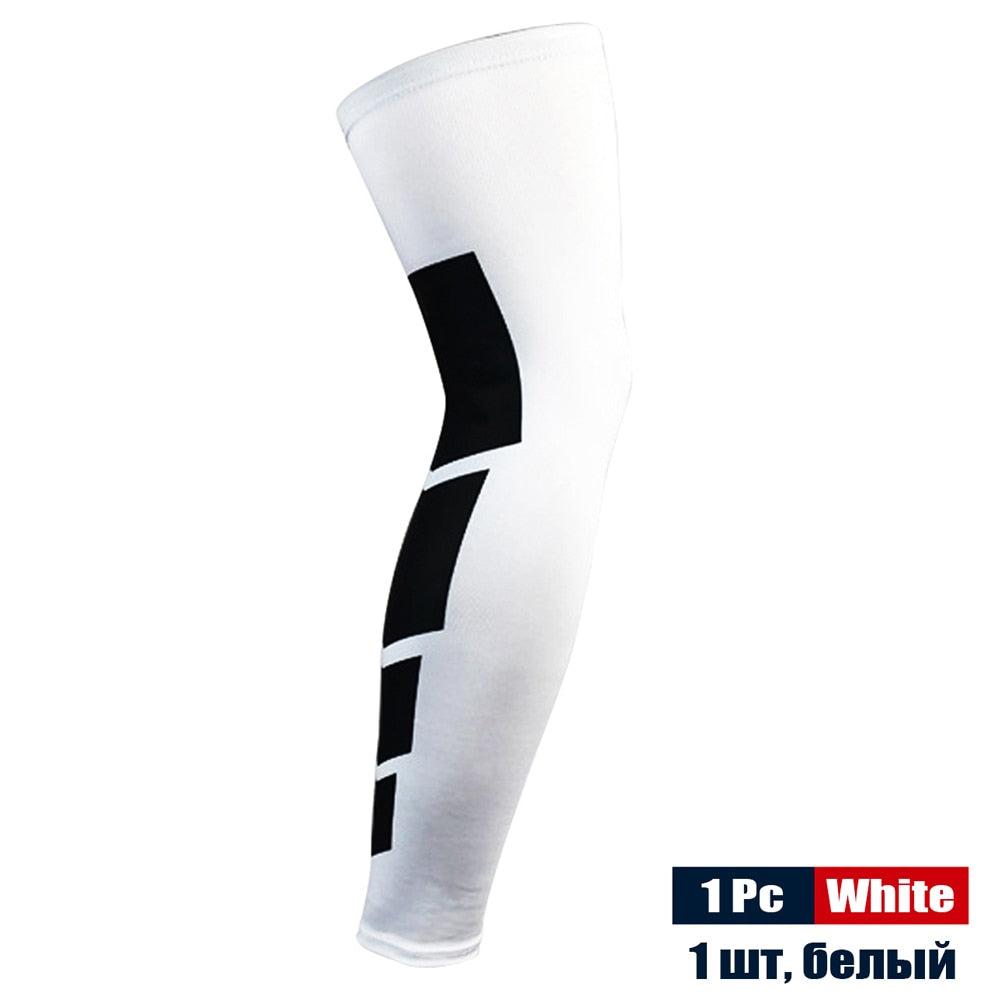 Sports Anti-slip Full Length Compression Leg Sleeves Calf Shin Splint Support Protector for Cycling Running Basketball Golf Sleeve The Clothing Company Sydney