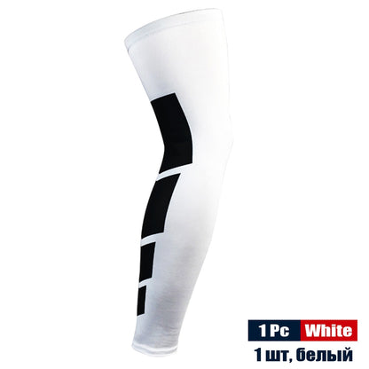 Sports Anti-slip Full Length Compression Leg Sleeves Calf Shin Splint Support Protector for Cycling Running Basketball Golf Sleeve The Clothing Company Sydney