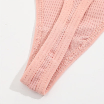 4 Pack set V-Waist Women Cotton G-string Lace Lingerie Panties Thongs Femme Underwear Underpant Intimates The Clothing Company Sydney