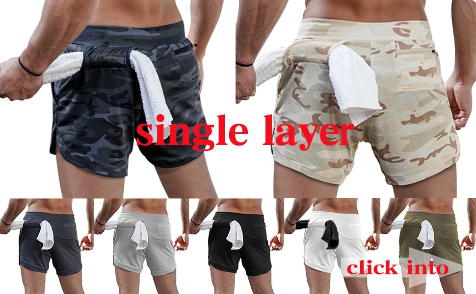 Men's Running Shorts Fitness Gym Training Sports Shorts Quick Dry Workout Gym Sport Jogging Double Deck Summer Shorts The Clothing Company Sydney