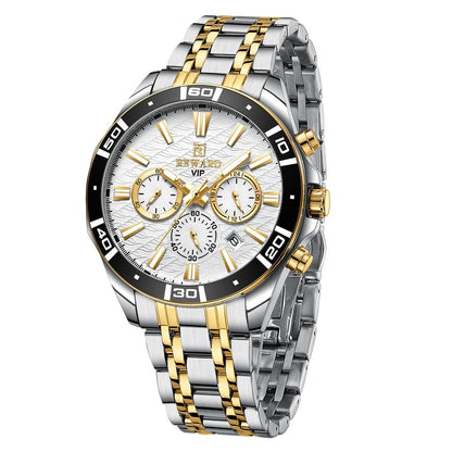 Mens Watch Waterproof Sport Wristwatch for Men Stainless Steel Business Quartz Watches Clock Gift for Father Birthday The Clothing Company Sydney