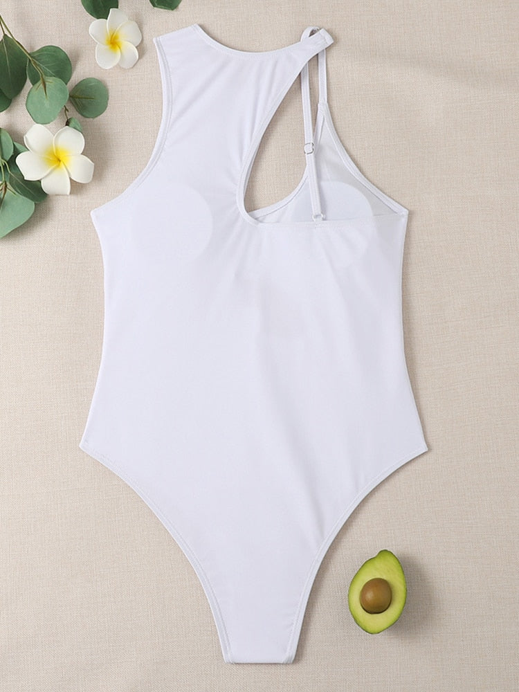 High Neck Swimwear One Piece Swimsuit Hollow Out Bathing Suit Summer Beach Wear Push Up Monokini The Clothing Company Sydney