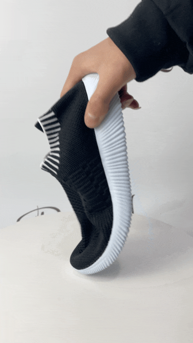 Breathable Mesh Sneakers Summer Slip on Soft Bottom Running Shoes Woman Plus Size Elastic Knit Casual Flats The Clothing Company Sydney