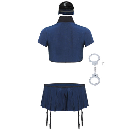 Novelty Cop Ladies Lingerie Uniform  Exotic Cop Costume Policewomen Clubwear Hen Party Cosplay Outfit The Clothing Company Sydney