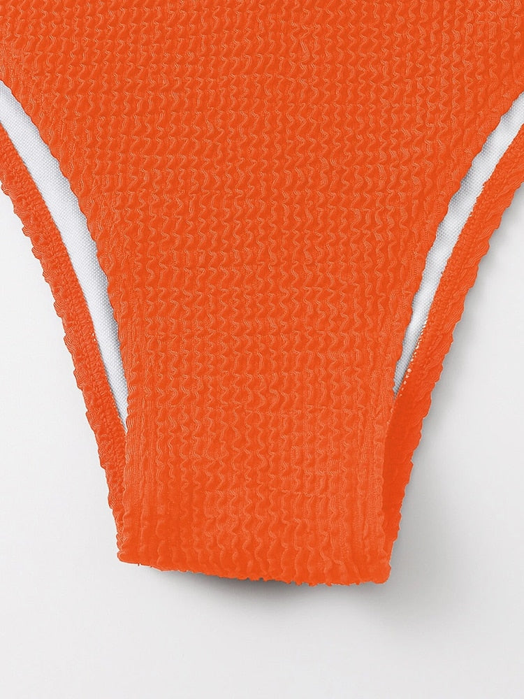 Metal Ring Textured Bikini Swimsuit Swimwear Push Up Bikini Set Bather Bathing Suit Beach Wear Bandage Bikini Set The Clothing Company Sydney