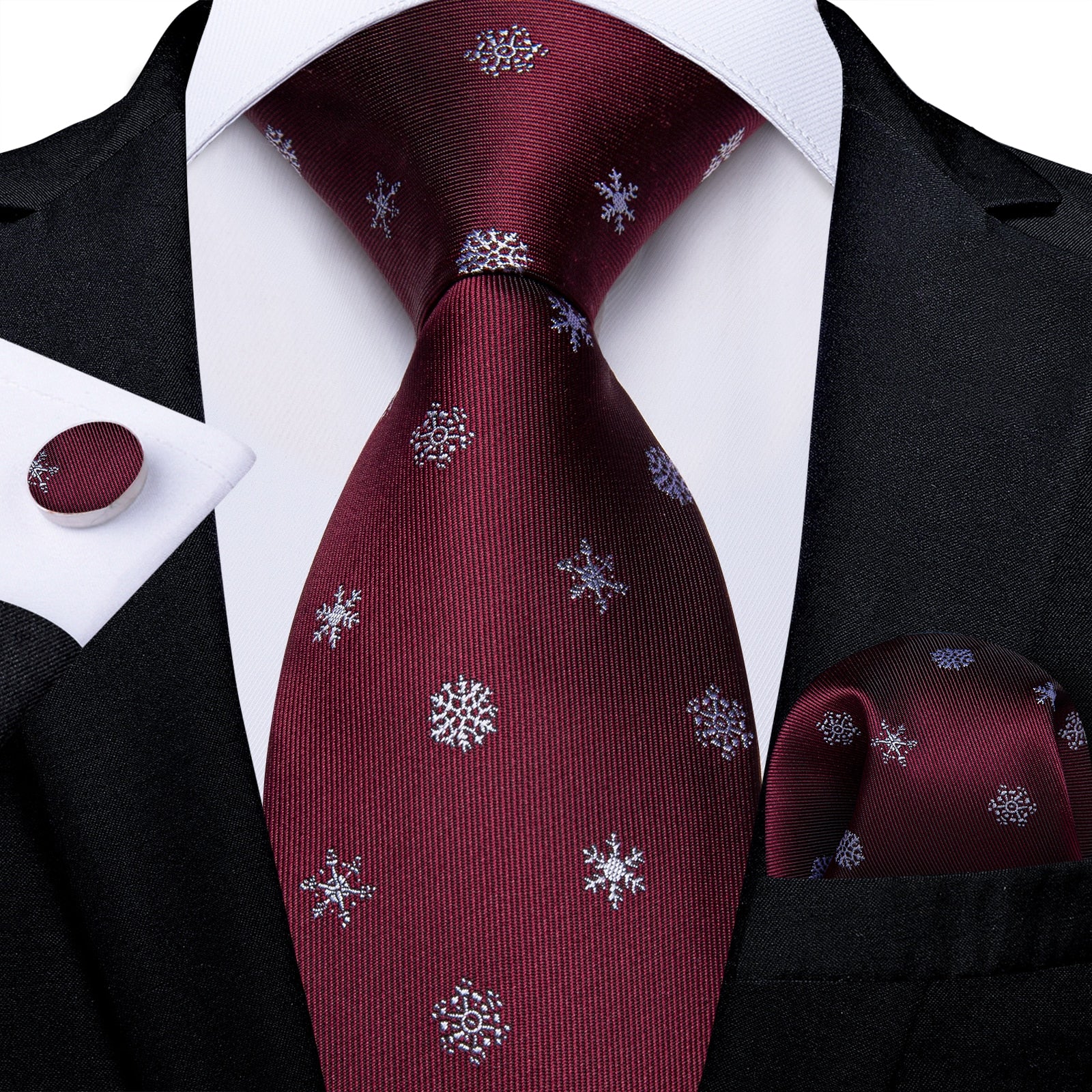Designer Wedding Men's Tie Red  Solid Striped Paisley Neckties For Men Business Hanky Cufflinks Tie Set The Clothing Company Sydney