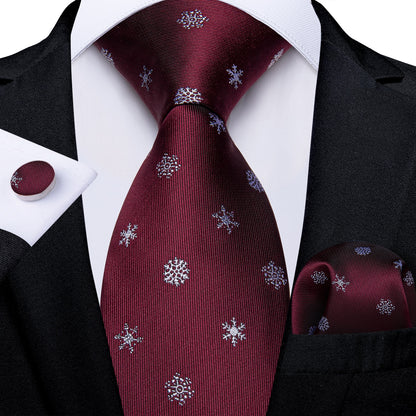 Designer Wedding Men's Tie Red  Solid Striped Paisley Neckties For Men Business Hanky Cufflinks Tie Set The Clothing Company Sydney
