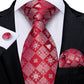 Designer Wedding Men's Tie Red  Solid Striped Paisley Neckties For Men Business Hanky Cufflinks Tie Set The Clothing Company Sydney
