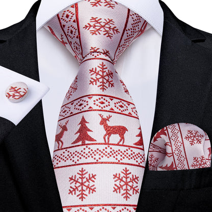 Designer Wedding Men's Tie Red  Solid Striped Paisley Neckties For Men Business Hanky Cufflinks Tie Set The Clothing Company Sydney