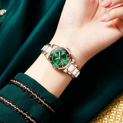 OLEVS Luxury Quartz Japan Movement 30M Water resistant Ceramics Ladies Watch Clothing Company Sydney