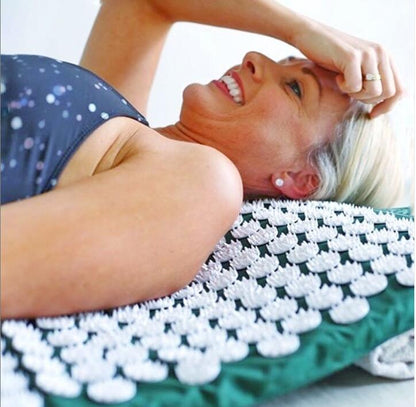 Yoga Acupressure Mat Pillow Massage Set for Back Neck Pain Relief and Muscle Relaxation The Clothing Company Sydney