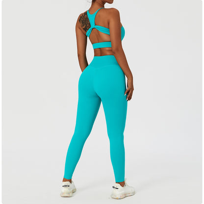2 Piece Women's Yoga Set Workout Shirts Sport Pants Bra Gym Suits Fitness Shorts Crop Top High Waist Running Leggings Sports Sets The Clothing Company Sydney