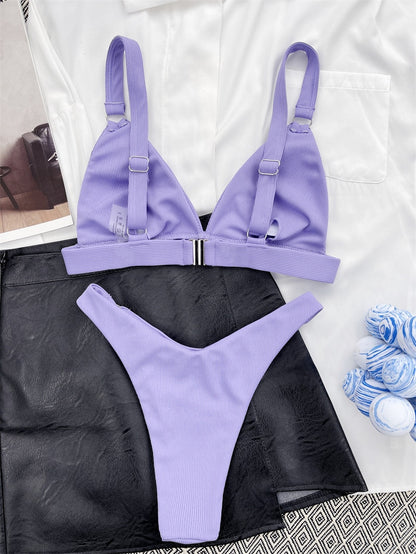 2 Piece 10 Colors Swimsuit Halter Brazilian Bikini Women Swimwear Push Up Bikini Set Ring Bathing Suit The Clothing Company Sydney