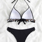 2 Piece Swimwear Swimsuit Tassel Black Ball Leopard Bikinis Set Push Up Bathing Suit Summer Brazilian Beach Wear The Clothing Company Sydney