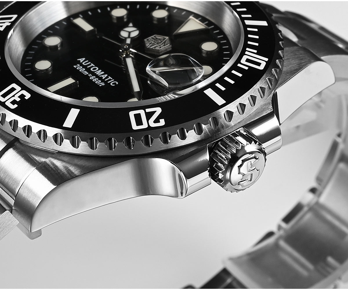 San Martin 40.5mm Water Ghost V3 Sub Diver Luxury Men's NH35 Automatic Mechanical Business Wristwatches Sapphire 20Bar Watch The Clothing Company Sydney