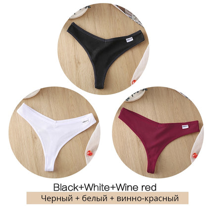 3 pack/Set Women's Cotton Mix Thongs Panties Low Waist G-String Briefs Ladies Brazilian Lingerie Girls Breathable Intimates The Clothing Company Sydney