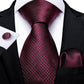 Designer Wedding Men's Tie Red  Solid Striped Paisley Neckties For Men Business Hanky Cufflinks Tie Set The Clothing Company Sydney