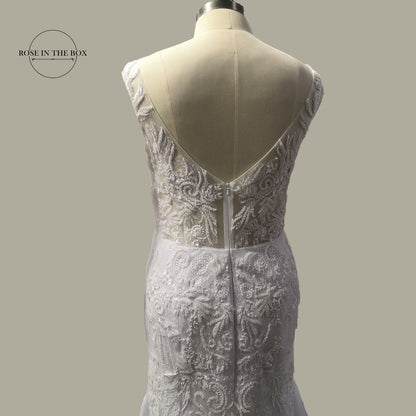 Luxury 3D Lace Mermaid Wedding Dress Romantic Beads Tulle Neck Wedding Bridal Gowns The Clothing Company Sydney