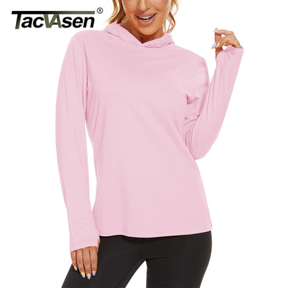 Summer UV/Sun Protection Outdoor Hooded T-shirt Women's Hoodie Shirt UPF 50+ Long Sleeve Fishing Hiking Athletic Shirts The Clothing Company Sydney