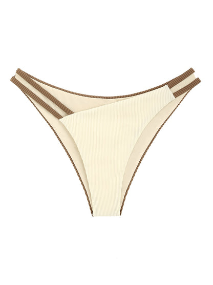 Two Tone Color Block O-ring Honeycomb Textured Bikini Swimwear Mix & Match Swimsuit Separates Beach Top And Bottom The Clothing Company Sydney