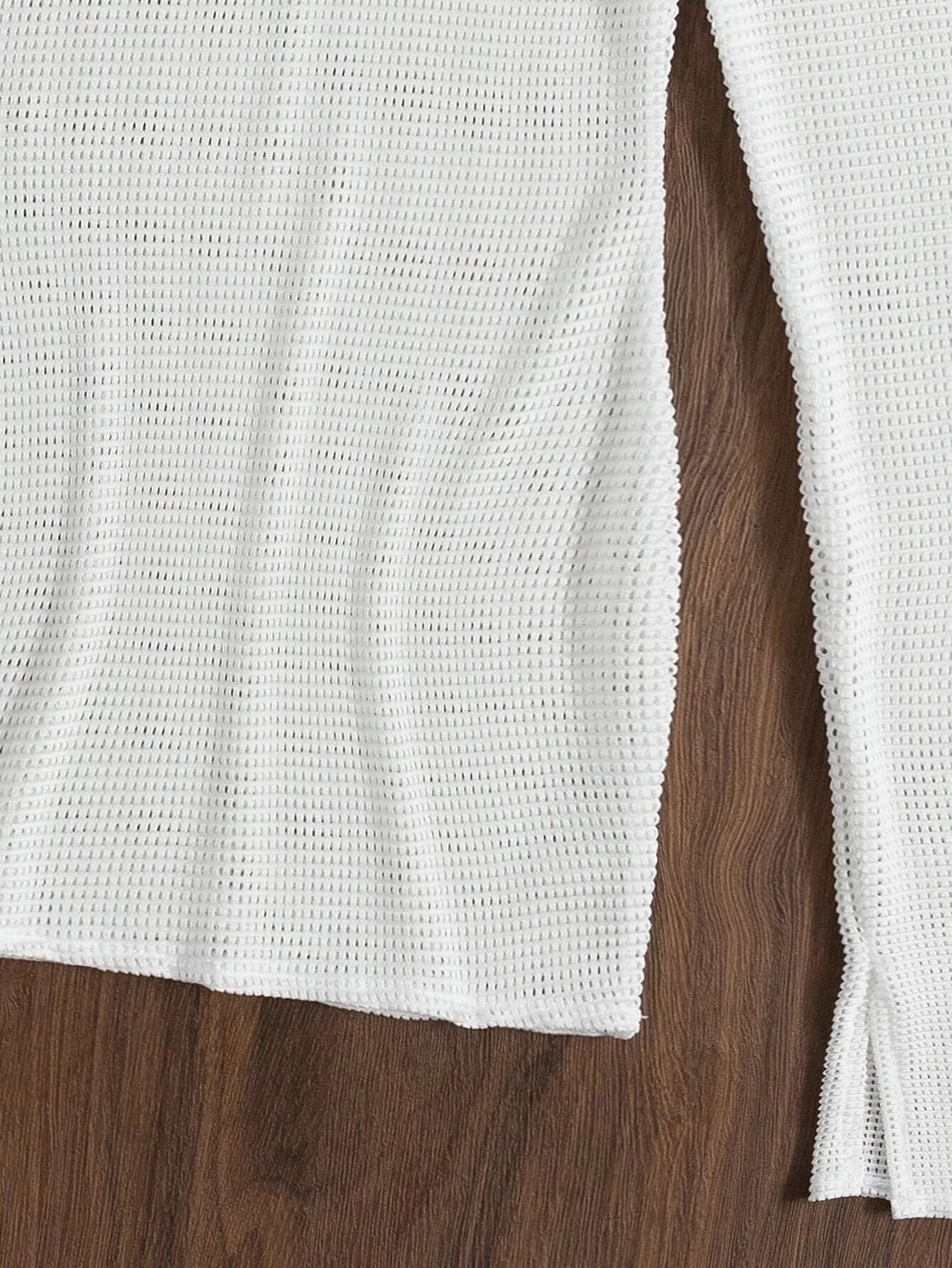 Slit Cuff Plunge Neck Three Piece Bikini Set with Cover Up Plain Swimsuit Women Swimwear Summer Beach Bathing Suit The Clothing Company Sydney