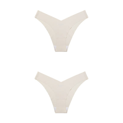 2 Pack Seamless Panties for Women Ice Silk Low Waist Underwear Fitness Sports Lingerie T-back G-string Thong Underwear The Clothing Company Sydney