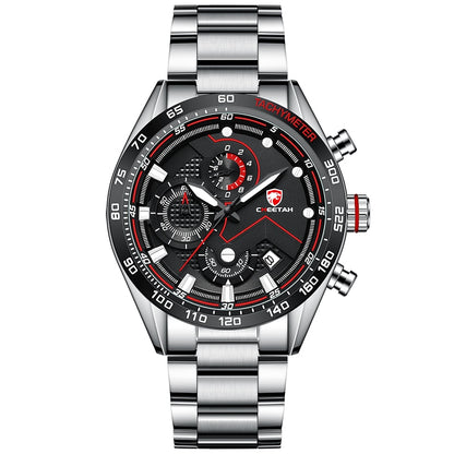 CHEETAH Men's Top Luxury Brand Stainless Steel Business Quartz Watches Chronograph Casual Sport Wrist Watches for Men The Clothing Company Sydney