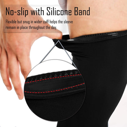 Sports Anti-slip Full Length Compression Leg Sleeves Calf Shin Splint Support Protector for Cycling Running Basketball Golf Sleeve The Clothing Company Sydney