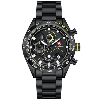 CHEETAH Men's Top Luxury Brand Stainless Steel Business Quartz Watches Chronograph Casual Sport Wrist Watches for Men The Clothing Company Sydney