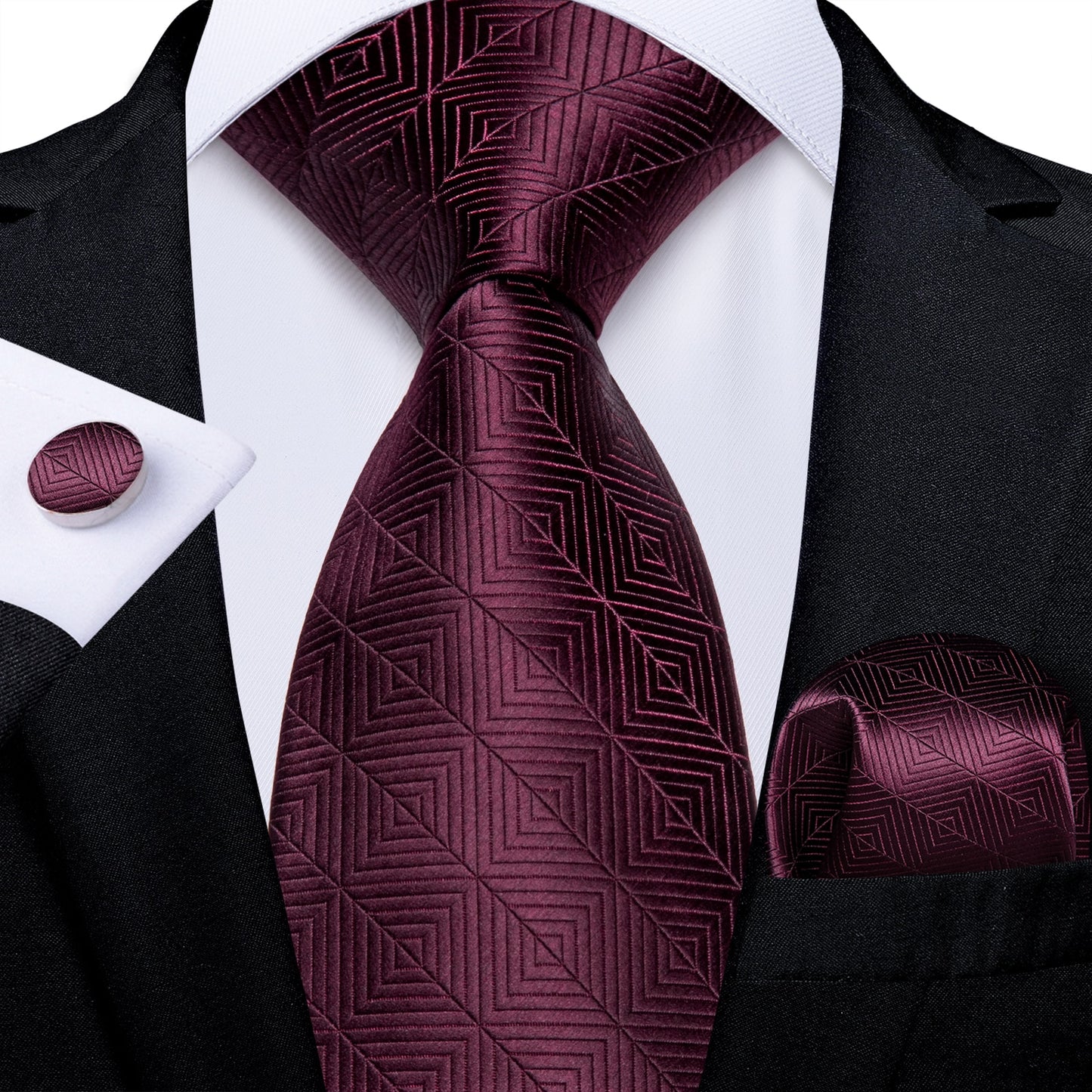 Men Purple Floral Paisley Necktie Business Formal 100% Silk Tie Pocket Square Set For Wedding Party The Clothing Company Sydney