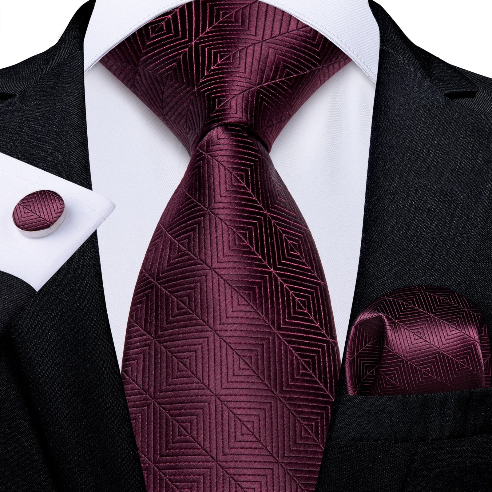 Men Purple Floral Paisley Necktie Business Formal 100% Silk Tie Pocket Square Set For Wedding Party The Clothing Company Sydney