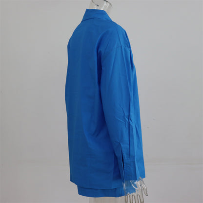Women's Tracksuits Shirt With Mini Shorts Cotton Two Pieces Sets Fashion Clothing Outfits Blouse Set The Clothing Company Sydney