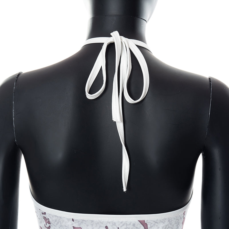 Cross Halter Cut Out Backless Mini Dress Print Sleeveless Bodycon Summer Night Club Party Dress The Clothing Company Sydney