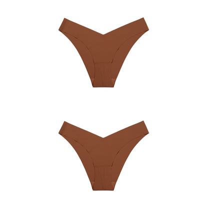 2 Pack Seamless Panties for Women Ice Silk Low Waist Underwear Fitness Sports Lingerie T-back G-string Thong Underwear The Clothing Company Sydney