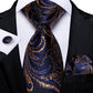 3 Piece Classic 100% Silk Men's Ties 8cm Blue Plaid Dot Striped Business Necktie Handkerchief Wedding Party Tie Set The Clothing Company Sydney