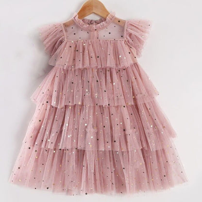 Summer Girls Casual Princess Children Beach Bathing Sleeveless Layered Birthday Party Cake Flower Tulle Costume The Clothing Company Sydney