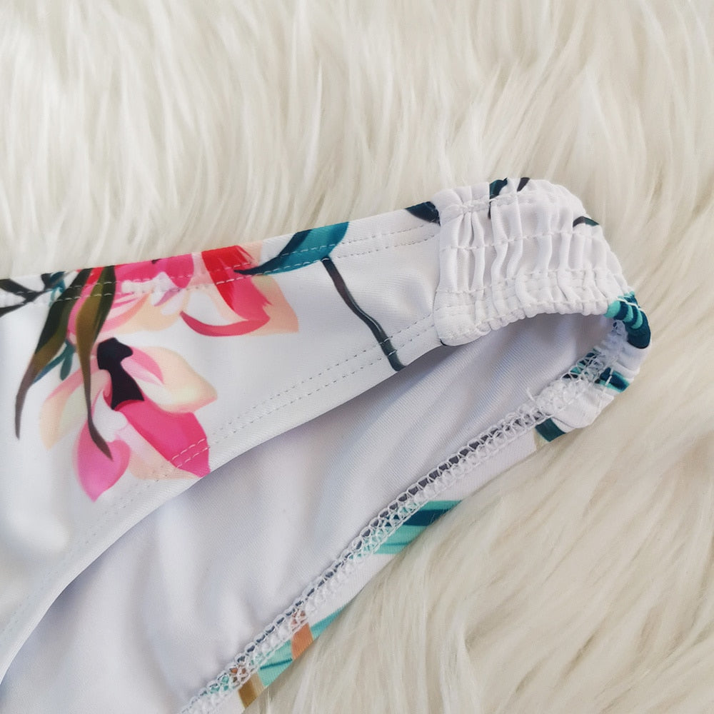 Long Sleeve Swimsuit Floral Print Bikini Bathing Suit Tankini Set Two-Piece Suits Swimwear  Bikini Set The Clothing Company Sydney