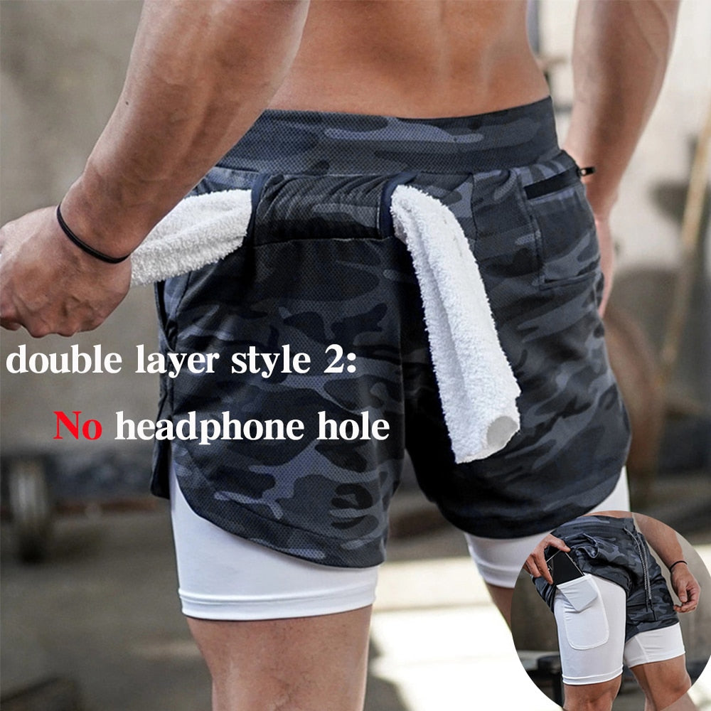 Men's Running Shorts Fitness Gym Training Sports Shorts Quick Dry Workout Gym Sport Jogging Double Deck Summer Shorts The Clothing Company Sydney