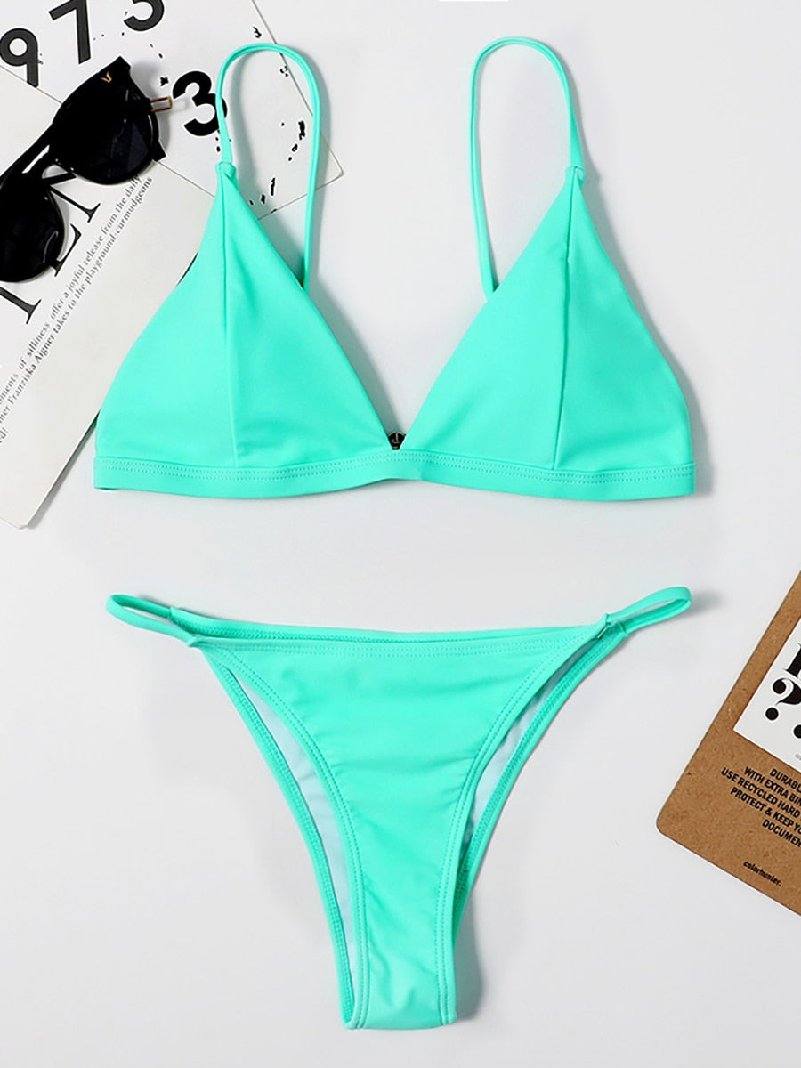 2 Piece Bikini Micro Women's Swimsuit Tie Dye Mini Thong Bikinis Set Brazilian Swimming Swimwear Bathing Suit The Clothing Company Sydney