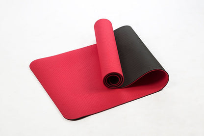 183*61cm 6mm Thick Double Color Non-slip TPE Yoga Mat Quality Exercise Sport Mat for Fitness Gym Home Pad with Carry Bag The Clothing Company Sydney
