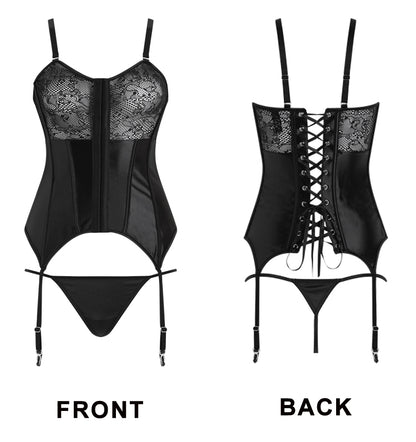 Strappy Bodysuit Underwear Push up Corset and Shaper  Bra Shapewear G String Lingerie Set The Clothing Company Sydney